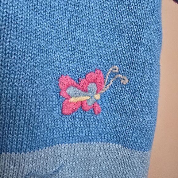 The Quacker Factory Beach Scene Knit Short Sleeve Tunic Top Beaded Size XL - Picture 5 of 12